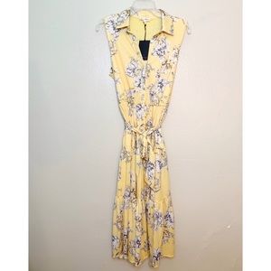 💙Jane&Delancey Yellow Floral Maxi Dress BRAND NEW